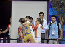 Azərbaycan gimnastı Marina Durunda Avropa Oyunlarında gümüş medal qazandı. Bakı, Azərbaycan, 21 iyun 2015 